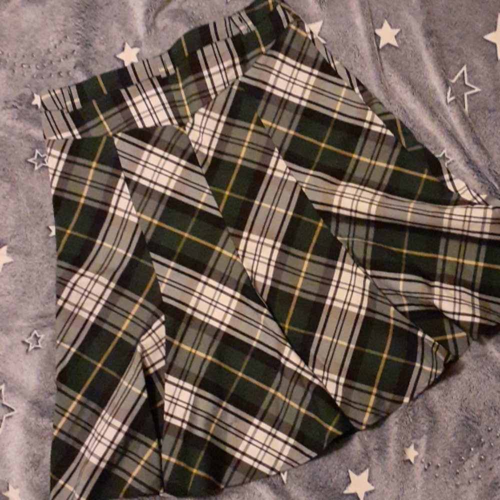 Green Plaid Skirt